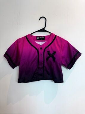 Excision Pink Ombré “Headbanger” Crop Jersey